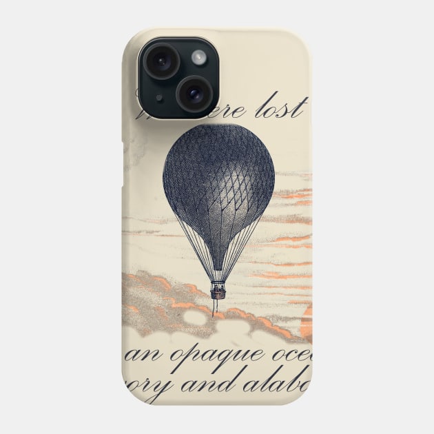 Lispe Hot Air Balloon Vintage Aeronauts Quote Phone Case by Lispe