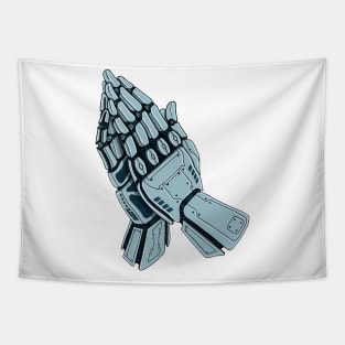 Praying robot hands Albrecht Durer Tapestry