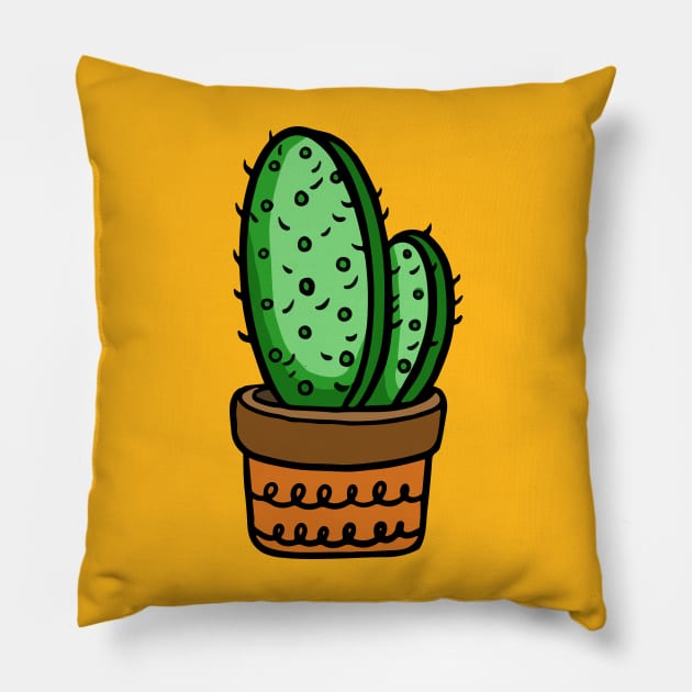 Succulent Illustration 7 T-Shirt Pillow by yudabento