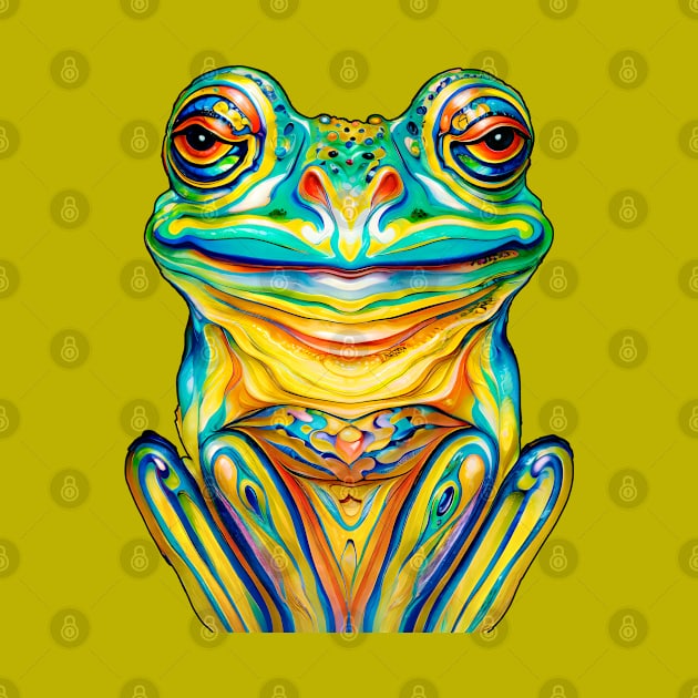 Froggy Animal Spirit (11.2) - Trippy Psychedelic Frog by TheThirdEye