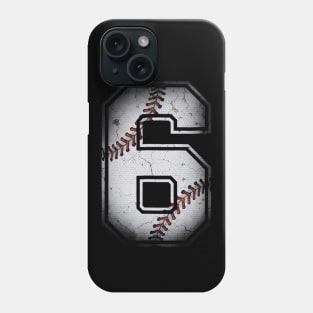 6th Birthday Boy Baseball Shirt 6 years old Phone Case