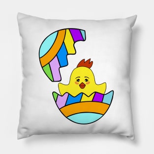 HAPPY Easter Cute Chick - Cute Easter Egg Art Pillow