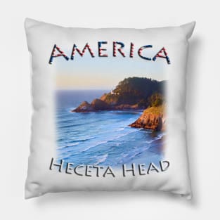 America - Oregon - Heceta Head Lighthouse Pillow