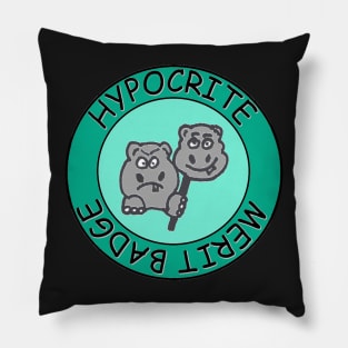 Hypocrite Merit Badge Pillow