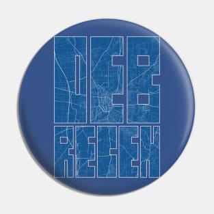 Debrecen, Hungary City Map Typography - Blueprint Pin