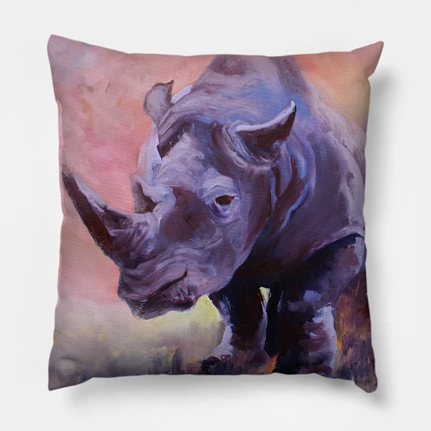 Rhino Pillow by abscnth