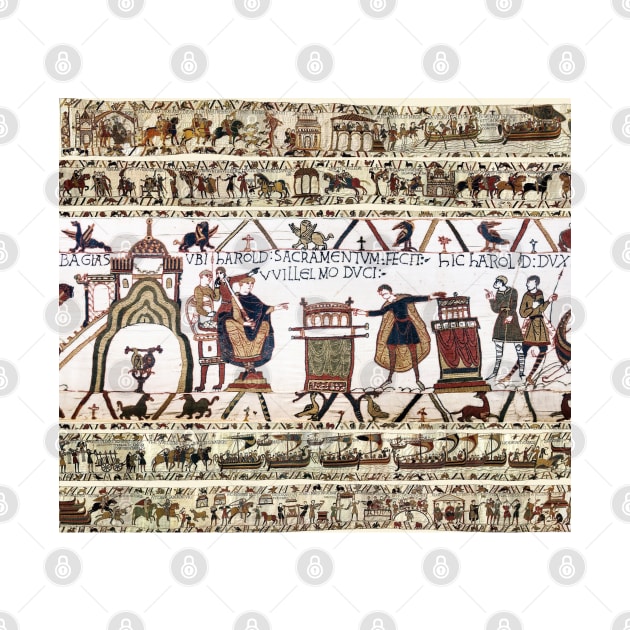 THE BAYEUX TAPESTRY Harold Made an Oath on Holy Relics to Duke William by BulganLumini