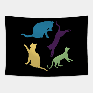 Colorful Cats Tapestry