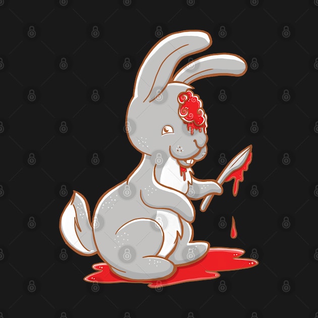 Cute killer zombie rabbit by jazzydevil