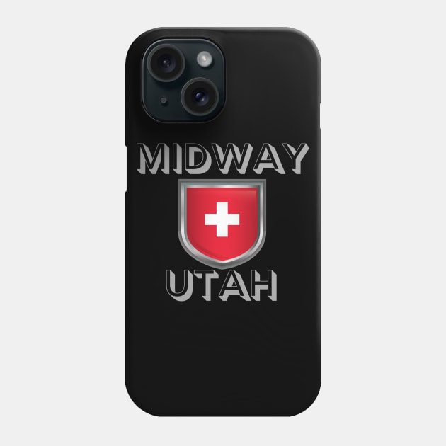 Midway Utah Swiss Flag Phone Case by MalibuSun