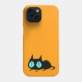 black scruffy cat (option 2) Phone Case