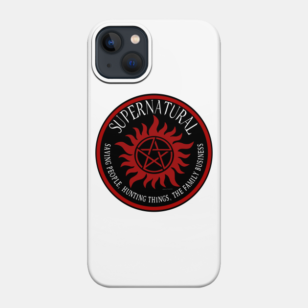 Supernatural Saving People Hunting Things The Family Business Ring Patch - Demon - Phone Case