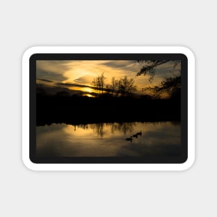 Flatford Mill Sunset Magnet