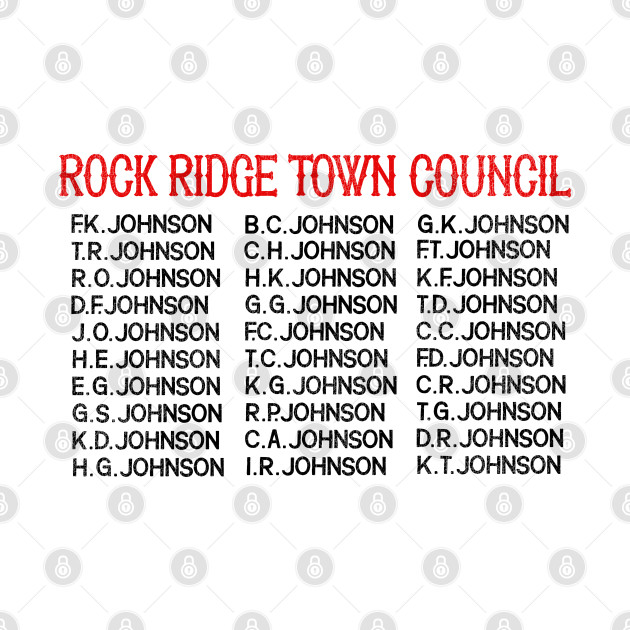 Member Rock Ridge Town Council (Front/Back Print) by darklordpug