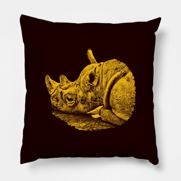 Rhinoceros Pillow by Guardi