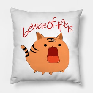 beware of tigers Pillow