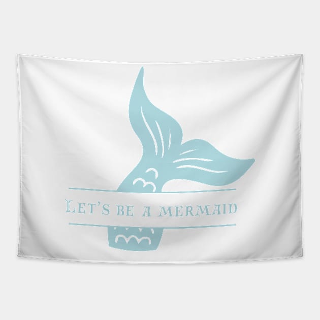 Mermaid ocean quote beach items Tapestry by CameltStudio