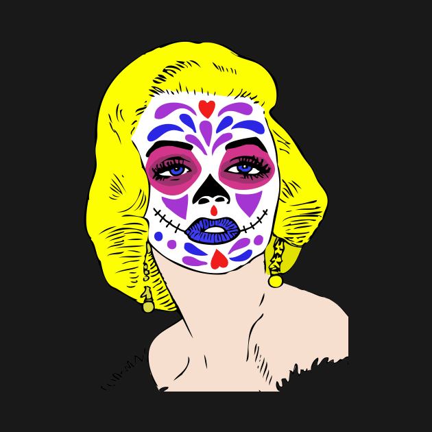 Sugar Skull Marilyn by RockettGraph1cs