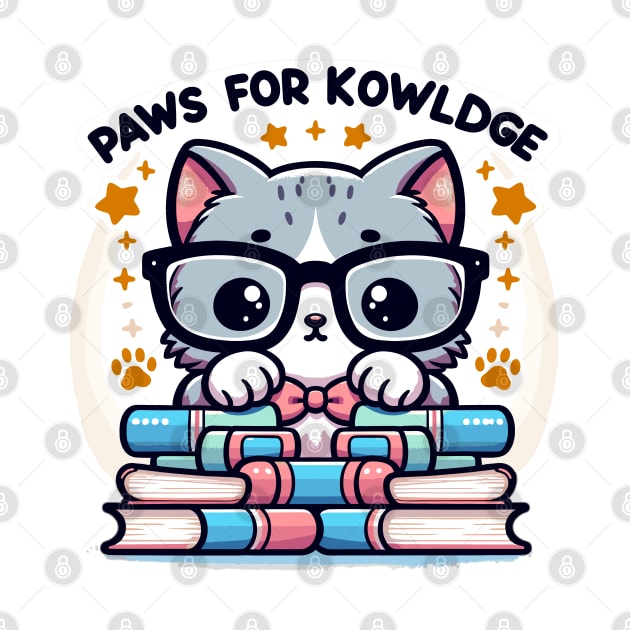 "Tuesday's Tail of Wisdom: Paws for Knowledge!" by WEARWORLD