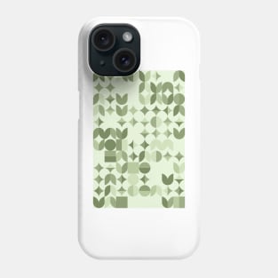 Leaf Coloured Geometric Pattern - Flowers #4 Phone Case