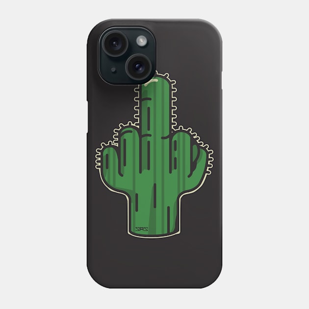 Cactus with a finger Phone Case by Sastore