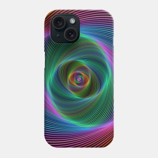 Color Spectrum Swirl Tunnel Phone Case