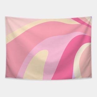 Pink Pastel Abstract Shapes Tapestry