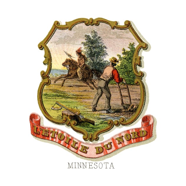 1876 Minnesota Coat of Arms by historicimage