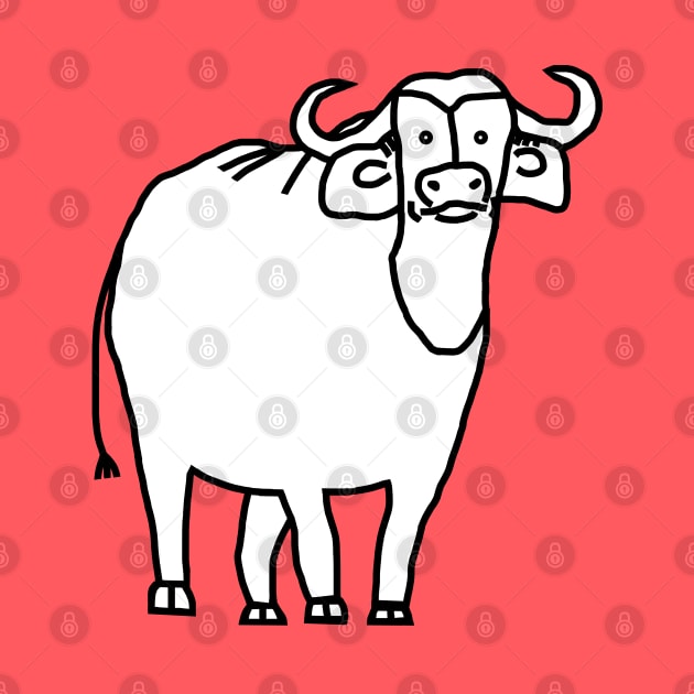 White Ox Minimal Animals by ellenhenryart