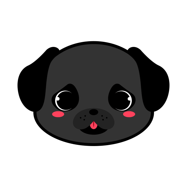 Cute Black Pug by alien3287