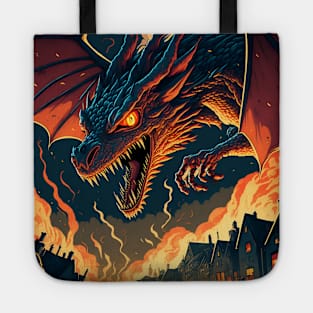 The Dragon attacks Dale - There and Back Again - Fantasy Tote