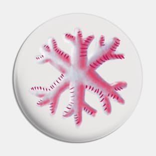 Fluffy Pink Snowflake Pin