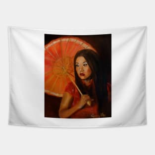 Geisha with a Parasol Tapestry