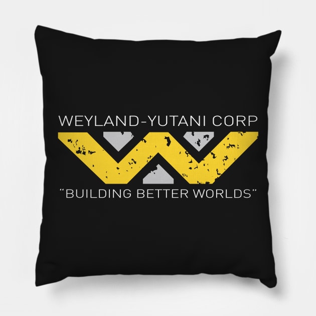 Weyland Yutani Corp (aged) Pillow by BishopCras