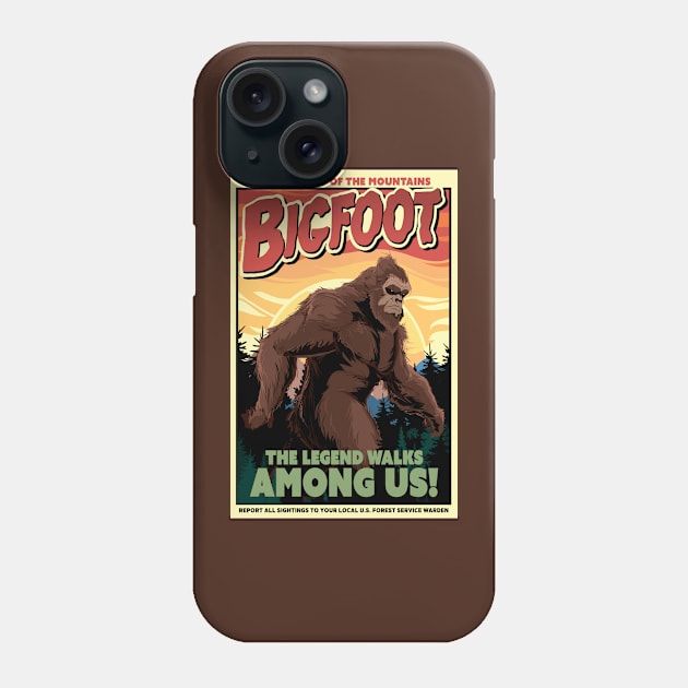 Bigfoot Phone Case by CuddleswithCatsArt