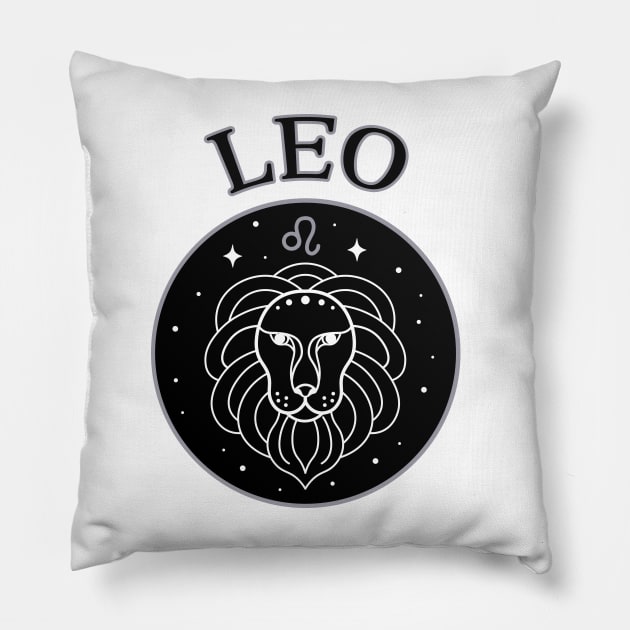 Leo Star Sign Zodiac Horoscope Cheeky Witch® Pillow by Cheeky Witch