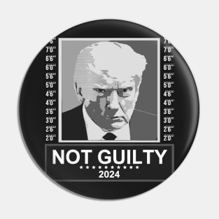 Not Guilty Supporter Wanted Trump For President MugShot Pin