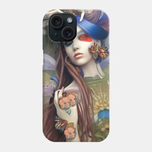 Classic bewitching Ziola girl with blue hair Beautiful Women Phone Case