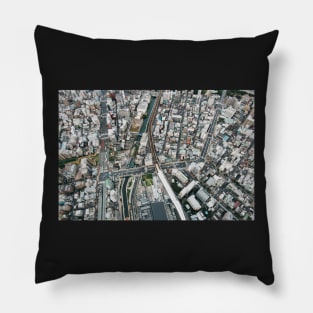 Japan - Aerial View of Central Tokyo Pillow