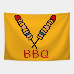 funny smoke barbecue BBQ grill Tapestry