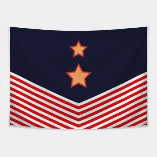 Red Stripes and Stars Tapestry