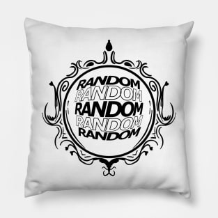 Random distorted text Pillow