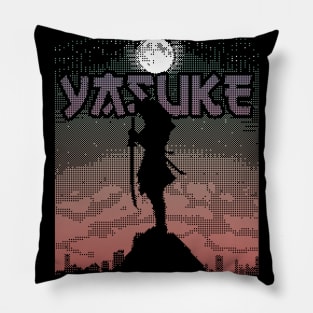 8 bit samurais art Pillow