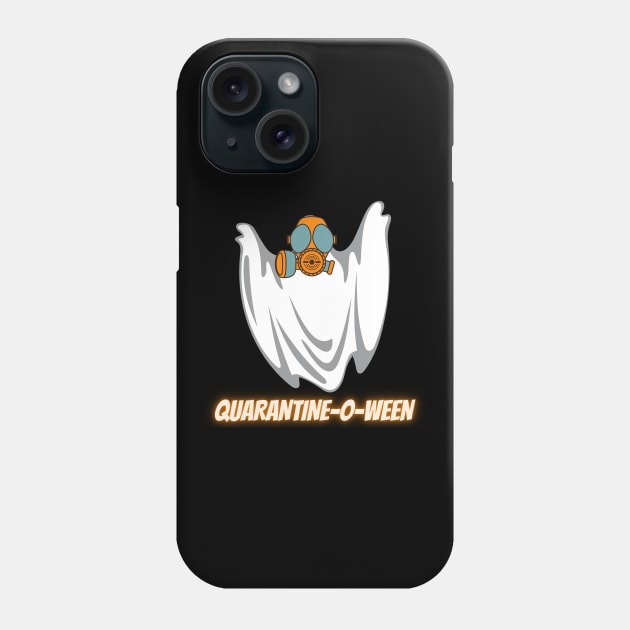 Quarantine-O-Ween Ghost Funny Halloween Gift Easy Halloween Costume Phantom with a Quarantine Mask Radioactive Mask Halloween 2020 Phone Case by nathalieaynie