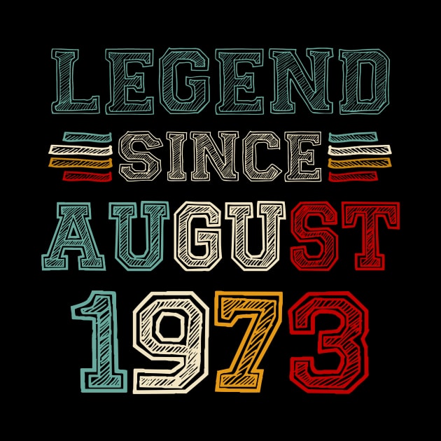 50 Years Old Legend Since August 1973 50th Birthday by Gearlds Leonia