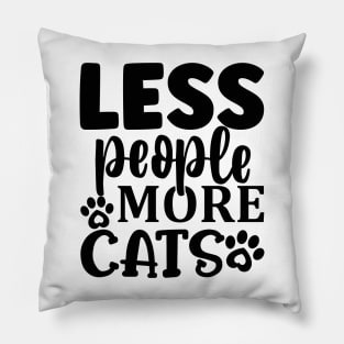 less people more CATS Pillow