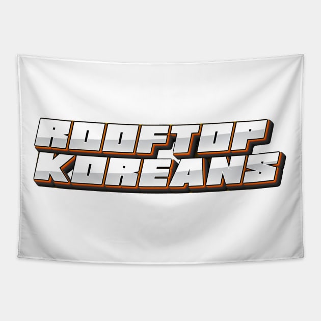 Rooftop Koreans Tapestry by Rawlifegraphic