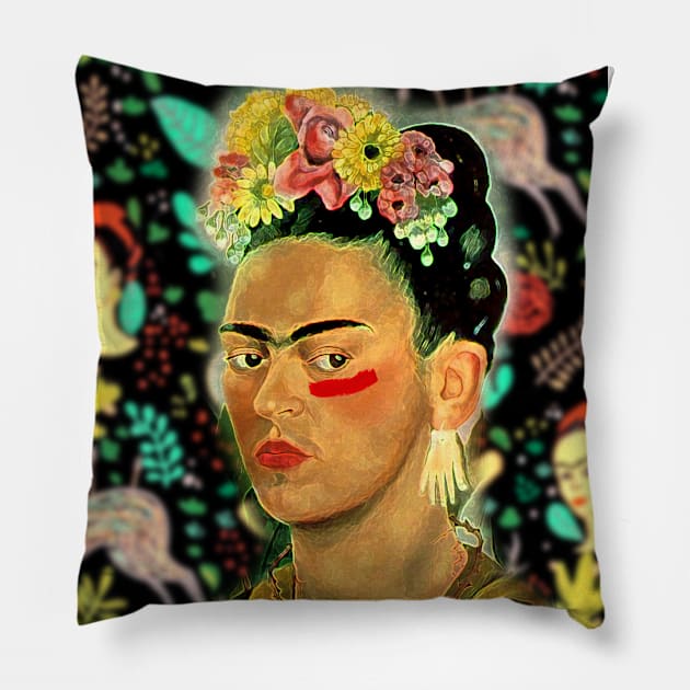 Frida Pillow by Paskwaleeno