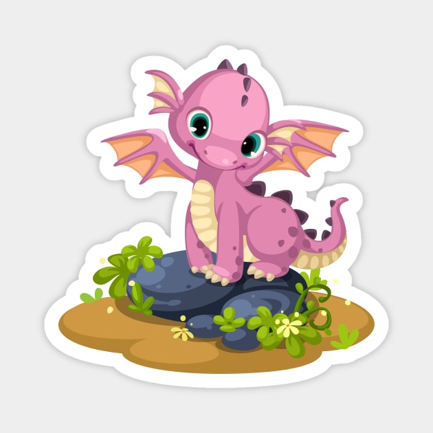 cute funny dragon Magnet by Spring Moon