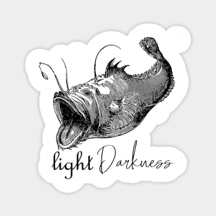 Anglerfish light darkness design Magnet